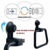 BOZKOA Reusable Suction Cup Towel Holder for Bathroom Wall,Matte Black Towel Ring & Towel Racks for Bathroom,Modern and Stylish Hand Towel Holder
