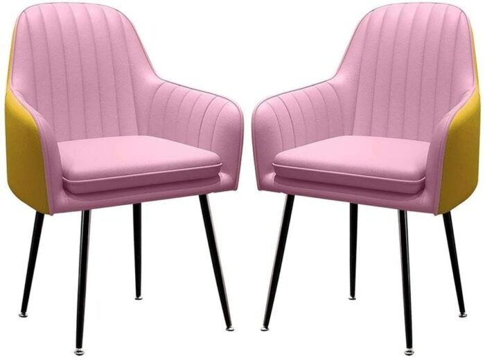 dining chair Kitchen Dining Chairs Set Office Business Chairs, Kitchen Side Modern Leather Dining Chair Armchair Anti-Slip Foot Pad Adjustable De