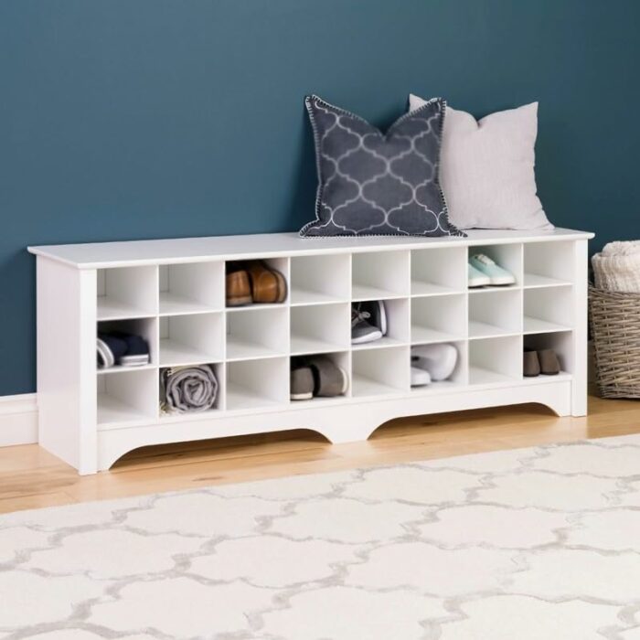 JYDQM Storage Stool Shoe Rack Using Limited Space 3-level Shoe Cabinet Entrance Passage