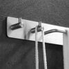 VERDDE Self-Adhesive Brushed Finish Stainless Steel Towel Bar Rack with Hook Bathroom Hand Bath Towel Holder Storage Organizer/D