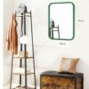AOAOPQ 45x65 cm Green Wall Bathroom Mirror Horizontal Vertical for Vanity Rectangle Large Bathroom Mirror Vanity Mirror Anti Rust Hangs Horizonta
