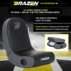 BraZen Predator 2.0 Surround Sound Floor Rocker Speaker Gaming Chair for kids, children in black and grey