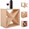 YIDANYOT Wine Rack 24 Bottles Countertop Wine Holder Wood Wine Bottle Holder Organizer Cube Tabletop Wine Storage Holder Rack for Home, Kitchen,