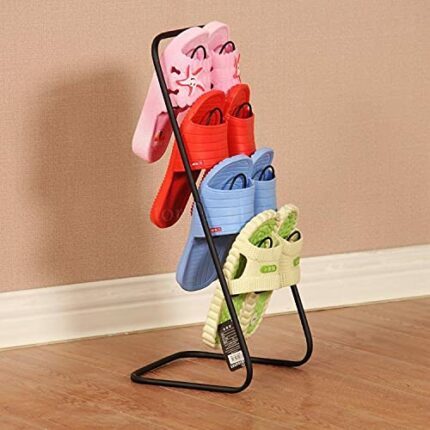 ZCMEB European Creative Living Room Floor Multi-layer Wrought Iron Shoe Rack Simple Bathroom Toilet Slippers Shelf Dormitory Shoe Rack (Color : 3