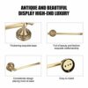 Antique Brass Towel Bar Towel Holder Rack Wall Mounted Towel Rack Hanger Holder Organizer, Vintage Style Towel Rail for Kitchen Bathroom