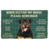 Agriism Door Mat Indoor Entrance Porch Welcome Funny Non Slip Rugs Please Remember Rottweiler Dog's House Rules Doormat Personalized Gifts Home D