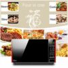 AIQMML oven Household Intelligent Multi Functional Home Use Mini 110V-240V 700W,Stainless Steel Countertop Microwave Oven Kitchen Appliances