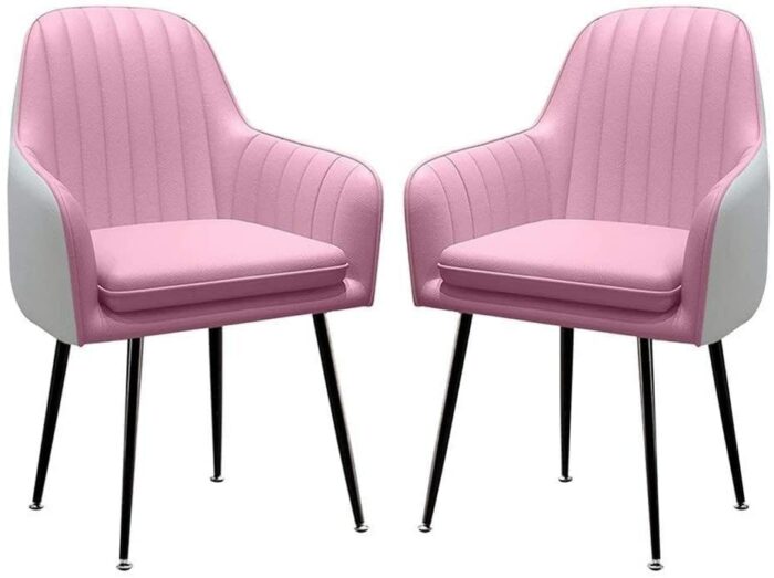 dining chair Kitchen Dining Chairs Set Office Business Chairs, Kitchen Side Modern Leather Dining Chair Armchair Anti-Slip Foot Pad Adjustable De