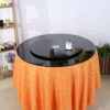 CHEWYNP Table Turntable Tempered Glass Black Glass Turntable (10mm Thick) Conjoined Disk Rotating Table