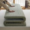 UE-MAOLU Full Size Tatami Floor Mattress,Jacquard Washed Cotton Japanese Futon Mattress,Student Mattress Topper,Folding Tatami Queen (Color : B,