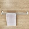 Towel Rack Aluminum Towel Holder Double Pole Towel Rail Wall Mounted Bathroom Kitchen Accessories Modern Brushed Finish Drilling Installation
