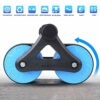 Exercise Wheel, 2 Wheels Abdominal Roller Kit Push Up Strength Training Gym Fitness Equipment for Men Women Exercise Indoors (Blue)