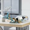 Stylish Simplicity Resin Crafts Creative Home Office Kitchen Living Room Bedroom Decorated in European-American Style Carriage Wine Rack Ornament