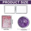 TYFYH Compact Makeup Mirror 2 Pcs Small Handbag Mirrors Pocket Mirror, Double-Sided Magnifying, Mini Hand Held Mirrors for Mum Girl Student Birth