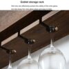wine rack Solid Wood Wine Rack, Wall Living Room Shelf, Stemware Wine Glass Rack, Modern Minimalist Living Room Dining Room Decoration Rack， Rust