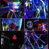 DISHENGZHEN LED Neon Ferris Wheel Champagne Wine Acrylic Cup Holder, Colorful Light Spinning Stand with 12 Glasses Cups, Party Bar Drinking Tumbl
