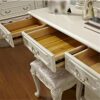 BVDSG Dressing Table Bedroom Dressing Table Small Household Assembly Baking Lacquer Vanity Table