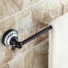 XHALERY Ceramic Towel Bar Single Bar Matte Black Bronze Antique Bathroom Copper Bathroom Wall Towel Rack 60Cm/D