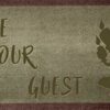 Be Our Guest Nylon Light Grey Brown Green Cream Novelty Disney Door Mat (Light Grey, 70x40cm)