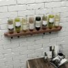Wine racks Home/Bar Retro 6 or 8 Bottle Wall Mounted Wine Bottle Display Holder, Wooden Hanging Wine Shelf Organizer, for Bar Kitchen Cabinet Org