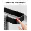 ANOTHEEE Hand Towel Holder Black Towel Ring Self Adhesive Towel Rail for Bathroom, Towel Rail Self Adhesive With 2 Pac Self Adhesive Hooks SUS304