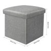 Venga amigos Folding Ottoman Storage Box,Linen Fabric Footstool with Lids,Cube Small Seat Ideal for Toy Box,Bed End,Shoe Bench,Hallway,Seating 30