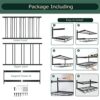 Wine Rack Wall Mounted with Wine Glasses Rack Horizontal Wine Bottle Glass Holder for 8 x Glasses and 8 x Wine Bottles