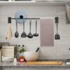 Towel Rail No Drilling, Guest Towel Rack Self-Adhesive, Brushed Stainless Steel Towel Rail Wall Mounted, Bathroom Towel Rail Extendable 15.75-29.