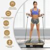 Dripex Vibration Plate Exercise Machine, Whole Body Workout Fitness Vibration Plate, Vibration Power Plate with Resistance Bands,Slim Vibration P