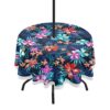 xigua Mandala Round Tablecloth with Umbrella Hole and Zipper Outdoor Tablecloth Spill-Proof Polyester Table Cover for Kitchen Patio Garden Party