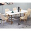 dining chair Kitchen Dining Room Furniture Chairs Modern PU Leather High Back Padded Soft Seat Dining Chair With Metal Legs Backrests For Office