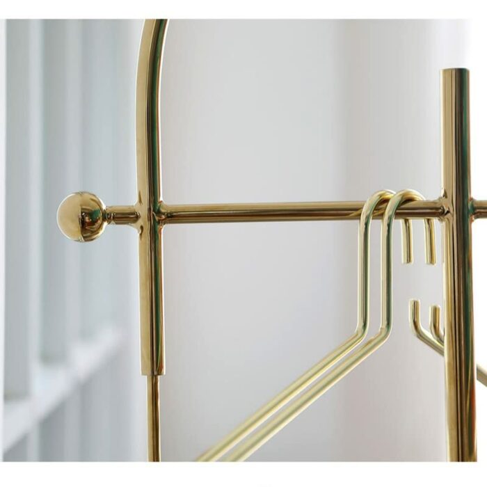 QUANJJ Standing Hanger Garment Floor Coat Rack Clothing Entrance Hall Foot Coat Rack Jackets Metal Furniture (Color : Argento, Size : 56 * 24 * 1