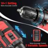 Bamse Cordless Drill Driver 12V, Electric Screwdriver with 18+1 Torque, 3/8" Chuck, 2 Speed, 30Nm Power Drill with LED Light, 1 Battery 1.5Ah Inc