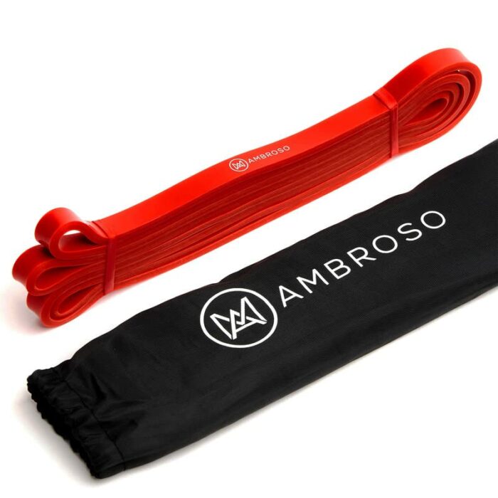 Ambroso Long Resistance Exercise Band, Home Gym Workout Equipment for Strength Training, Stretching, Calisthenics, Yoga, Physio, Fitness Gift for