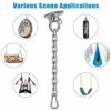 WAREMAID Hammock Chair Hanging Kit Swing Ceiling Mount, Heavy Duty Swing Hanger Hook with Chain, Playground Hanging Chair, Swing Set, Yoga, Tree,