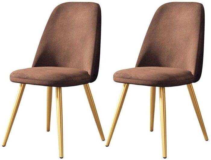 dining chair Business Dining Chairs Set Office Reception Chairs Kitchen Dining Chairs Velvet Cushion Wrought Iron Non-Slip Feet with Sturdy Livin