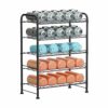 OYEAL Water Bottle Storage Rack 5 Tier Bottled Water Holder Organizer Freestanding Floor Beverage Soda Drink Stand Shelf for Kitchen Pantry Can S