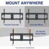 TV Wall Bracket Mount for Most 37-70 inch LED, LCD, OLED, Flat and Curved TVs, Tilt TV Mount Max VESA 600x400mm, Up to 60 kg, includes Bubble Lev
