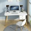 BQKOZFIN Adjustable Height Speaker Stands, Extend 50.5 to 75CM Floor Speaker Stand Holds Satellite Speakers & Bookshelf Speaker, 1 Pair Black (2