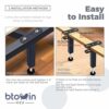 Btowin VCF 8-9 Inch / 20-22.5cm Adjustable Metal Bed Frame Support Legs, 4Pcs T-Shaped Heavy Duty Adjustable Height Center Support Leg for Steel