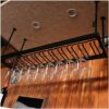 Ceiling Wine Rack Vintage Wrought Iron Metal Simple Style Multi-Function Living Room Creative Display Storage Wine Rack - Restaurant Kitchen Bar
