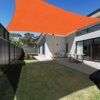 Ankuka Sun Shade Sail 2m x 3m Light Orange Rectangular Waterproof Garden Sun Sail Outdoor Patio Party Sunscreen Awning Canopy 98% UV Block With R