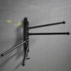 Towel Shelf,Wall Mounted Towel Rail,Towel Holder,Towel Rack,Swing Out Towel Bar Black Finish/Modern Racks for Bathroom or Kitchen, Metal Towel Ba