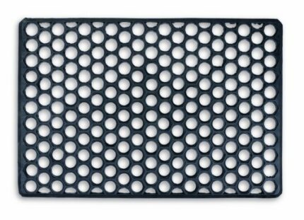 Dandy by William Armes, Dandy Grid Doormat Outdoor Rubber Scraper Mat, Black, 60 x 40