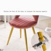 dining chair Kitchen Dining Room Furniture Chairs Velvet Dining Chair Set Of 2 Living Room Side Chair with Metal Legs Velvet Seat and Backrests K