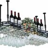 OUSIKA Wine Racks,Wine Lovers/Wall Wine Rack Hanging Wine Glass Rack Bar Creative Wine Rack Upside down Goblet Rack Ceiling Decoration Shelf for