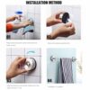 ANMEISH Suction Cup Towel Rail, 304 Stainless Steel Towel Rack Wall Mounted, Single 43CM Towel Holder No Drilling, Towel Bars for Kitchen Bathroo