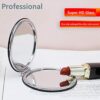 Zcooooool Makeup Mirror,Round folding mirror 6.7 CM, Professional Double-sided Make Up Mirror (One side enlarged,the other side normal) PU Surfac