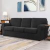 CHUN YI 7 Piece Stretch Sofa Cover, 3 Seater Slipcover with Three Separate Cushions and Backrests, Jacquard Spandex Fabric(3 Seater,Grey)