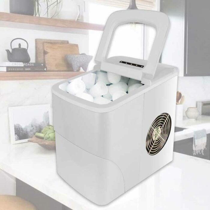 QFMYJ Household Portable Quick Ice Cube Maker Commercial Automatic Ice Maker Machine Electric Bullet Round Ice Making Machine